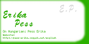 erika pess business card